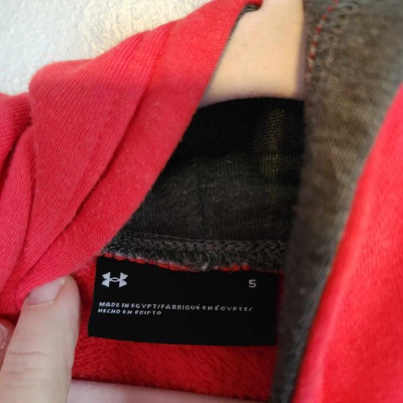 EUC Under Armour Hoodie Red/Black (5) - Picture 2 of 3